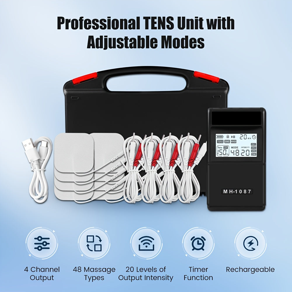 Digital 4-Channel TENS EMS Muscle Stimulator