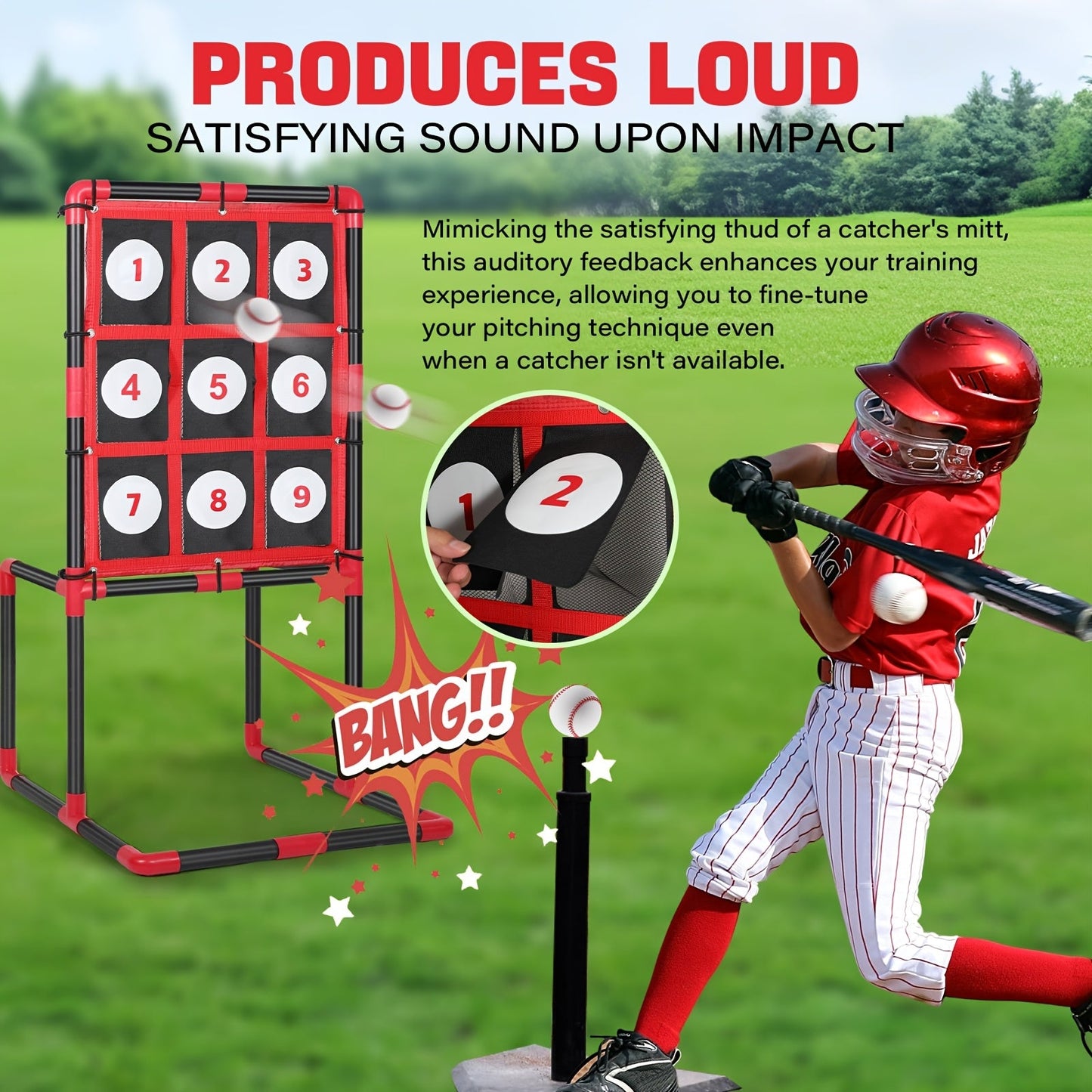 Baseball Strike Zone Target with Pockets