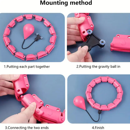 Adjustable Weighted Fitness Hoops for Effective Abdomen Workout