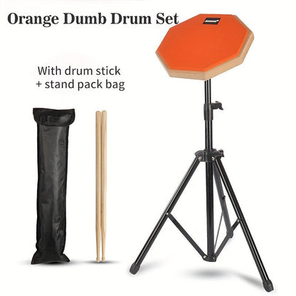 8-Inch Wooden Drum Practice Pad Set