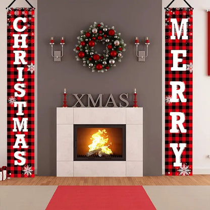 Enhance Your Festive Decor with Set of 2 Christmas Outdoor Porch Signs