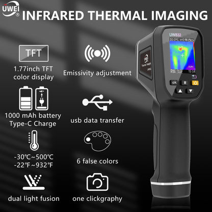 Handheld Thermal Imaging Camera 32x32 IR Sensor