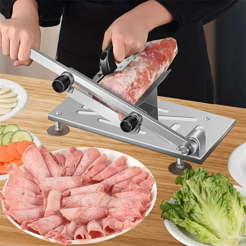 Precision Kitchen Cutting Tool - Adjustable Thickness Meat, Fruit, and Vegetable Slicer