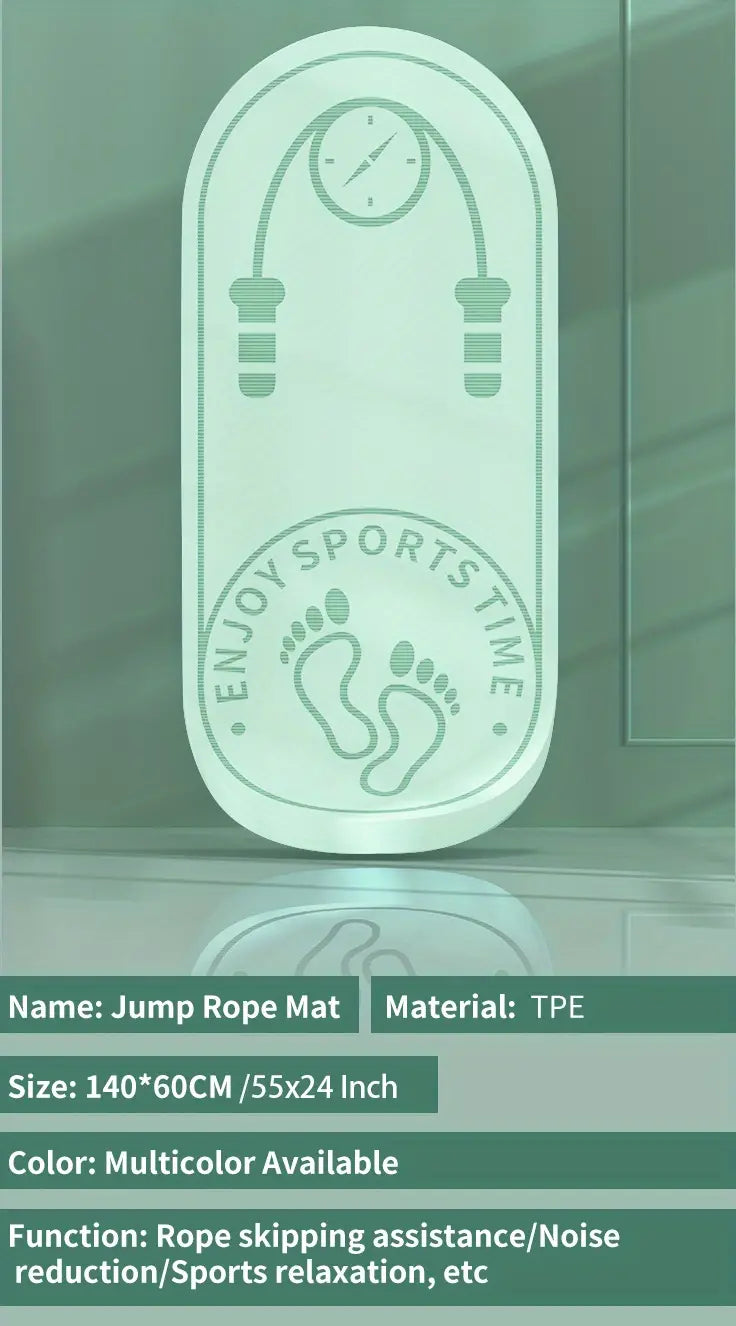 1pc Indoor Thicken Non-slip Fitness Mat - Shock Absorption Mute Skipping Pad