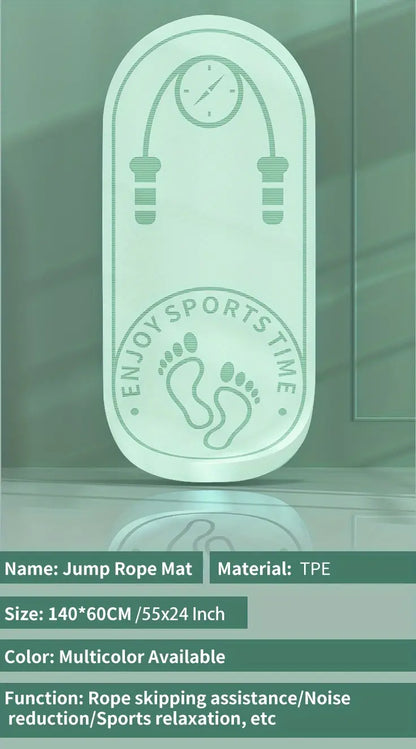 1pc Indoor Thicken Non-slip Fitness Mat - Shock Absorption Mute Skipping Pad