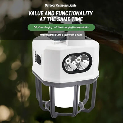 Solar Powered Camping Lantern with Multifunctional Charging - Your Ultimate Outdoor Companion