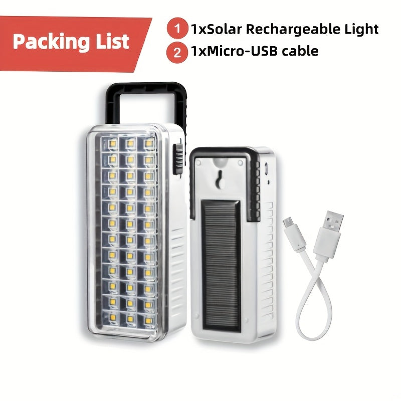 Solar Rechargeable LED Lantern with USB Charging