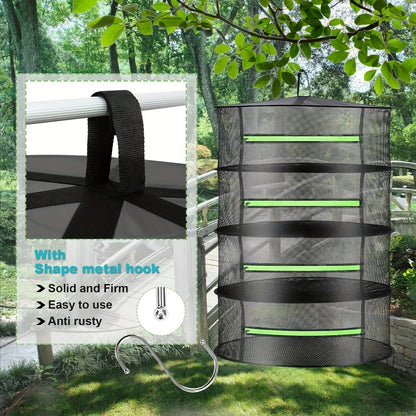 Hanging Plant Mesh Drying Rack (4-Tier)