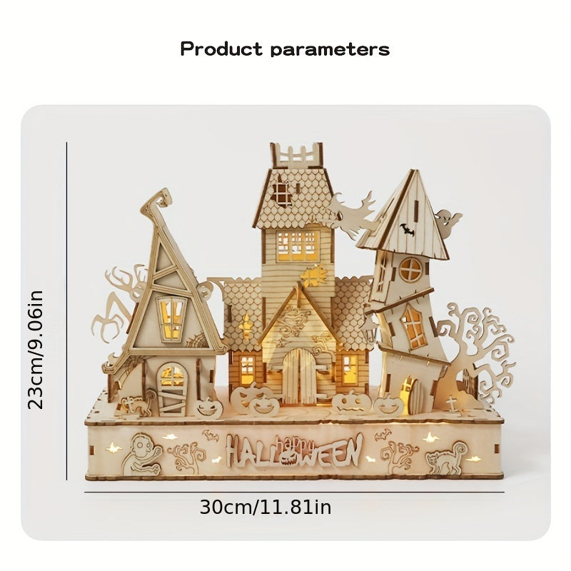 3D Wooden Halloween House Puzzle