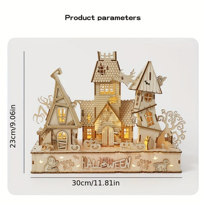 3D Wooden Halloween House Puzzle
