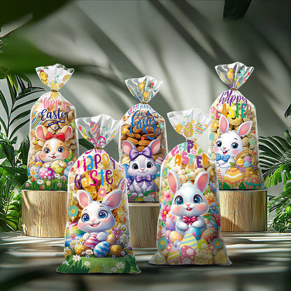 50pcs Easter Rabbit Gift Packaging Bags