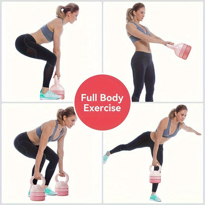 Adjustable Weight Kettlebell - 12lb Versatile Fitness Essential(Pink)