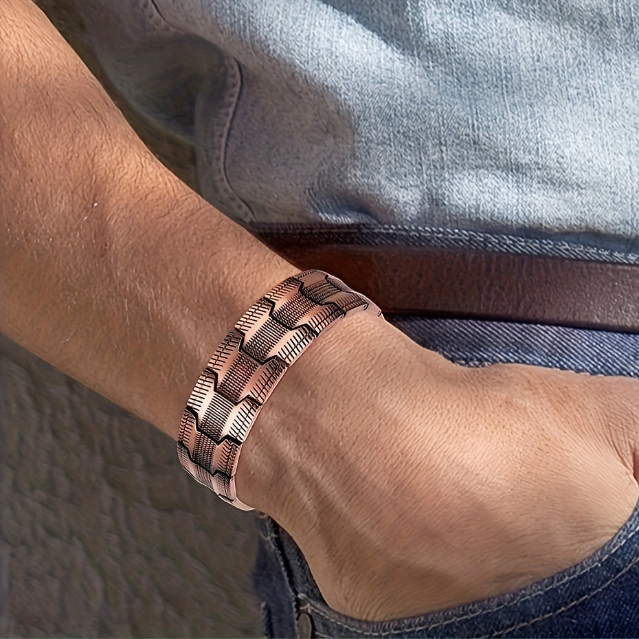 3X Strong Copper Magnetic Bracelet for Men  – Pure 99.9% Solid Copper