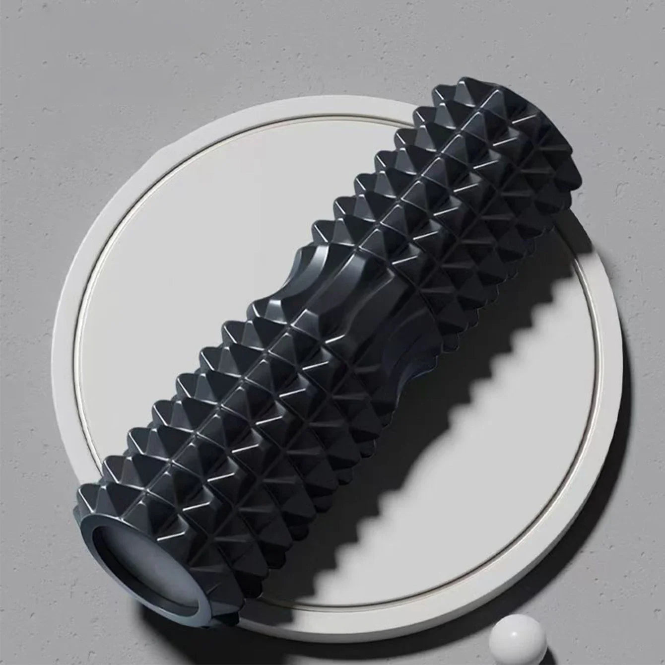 Yoga Foam Roller for Muscle Massage & Pilates Black, 45cm