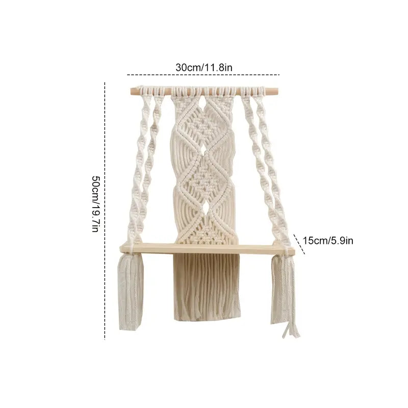 Organization meets style with this sleek wooden floating shelf