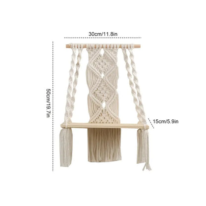 Organization meets style with this sleek wooden floating shelf