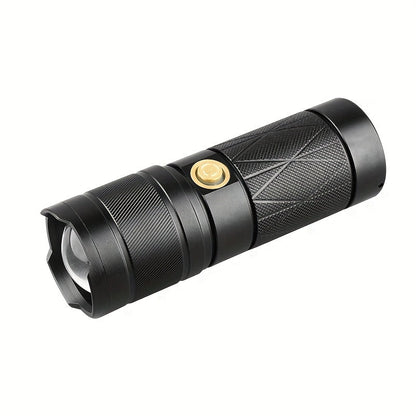 High-Power Aluminum Alloy Flashlight with USB Power Bank