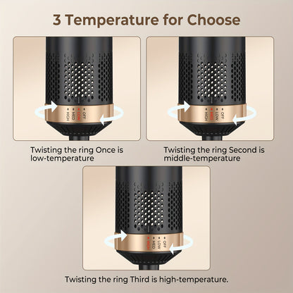 5-in-1 Hair Styler Hot Air Brush with 60000RPM