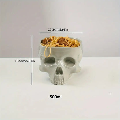 Skull Serving Bowl - Vintage Gothic Table Decor