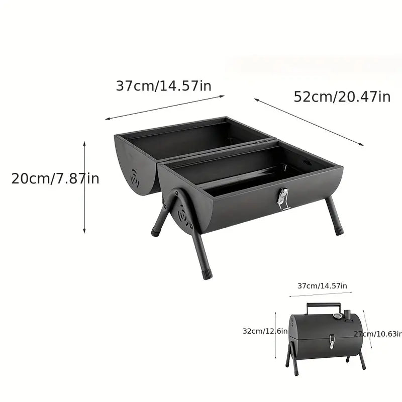 Portable Mini BBQ Grill - Foldable Outdoor Barbecue Stove