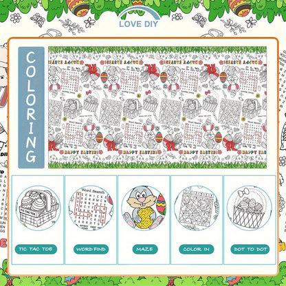 Classic Easter Coloring Table Cover 274x137cm