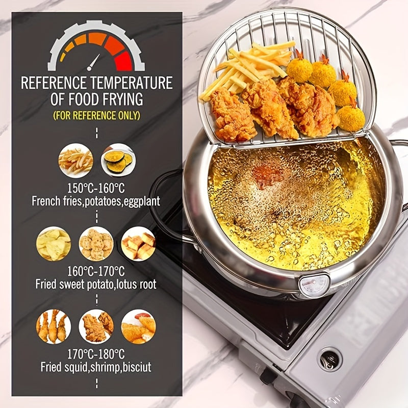 Tempura Fryer Pan with Thermometer