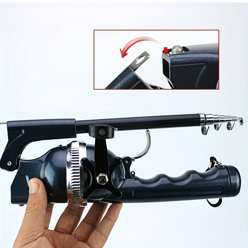 Fishing Rod with Built-in Reel and Line