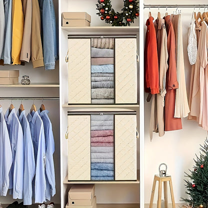 Large Foldable Storage Bins with Handles (3-Pack)