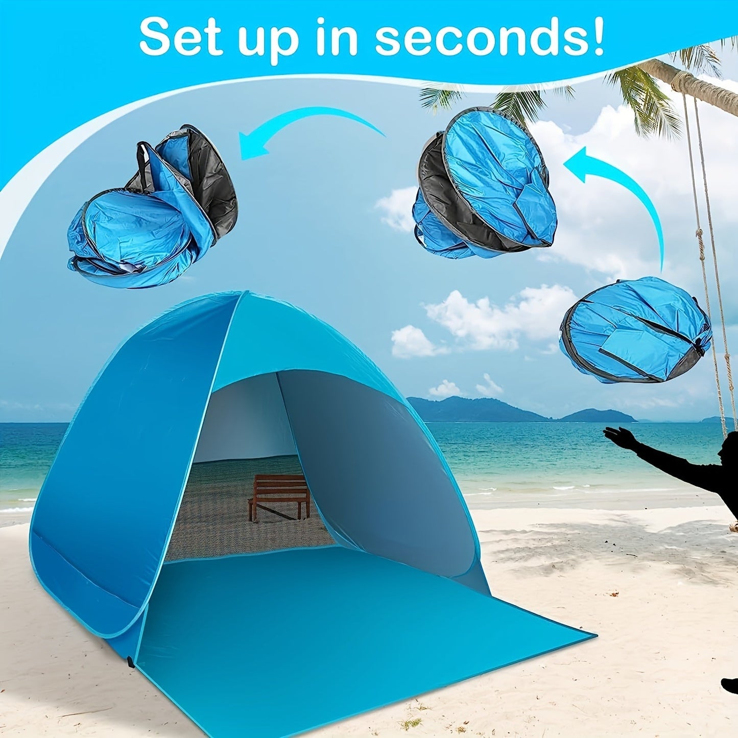 Pop-Up Beach Tent with UV Protection