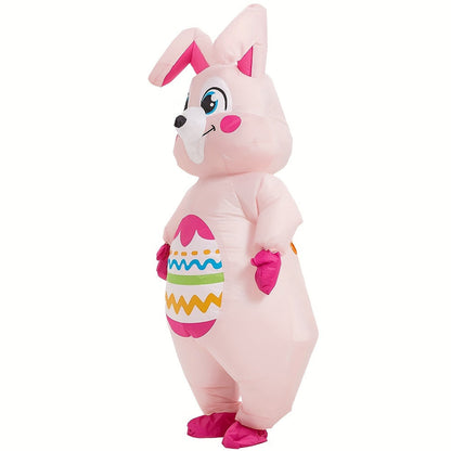 Oversized Inflatable Easter Bunny Costume USB/Battery Powered