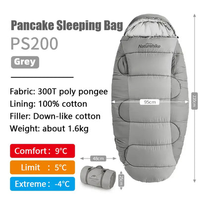 Thicken Warm Lightweight Sleeping Bag With Storage Bag - Cloudy Grey