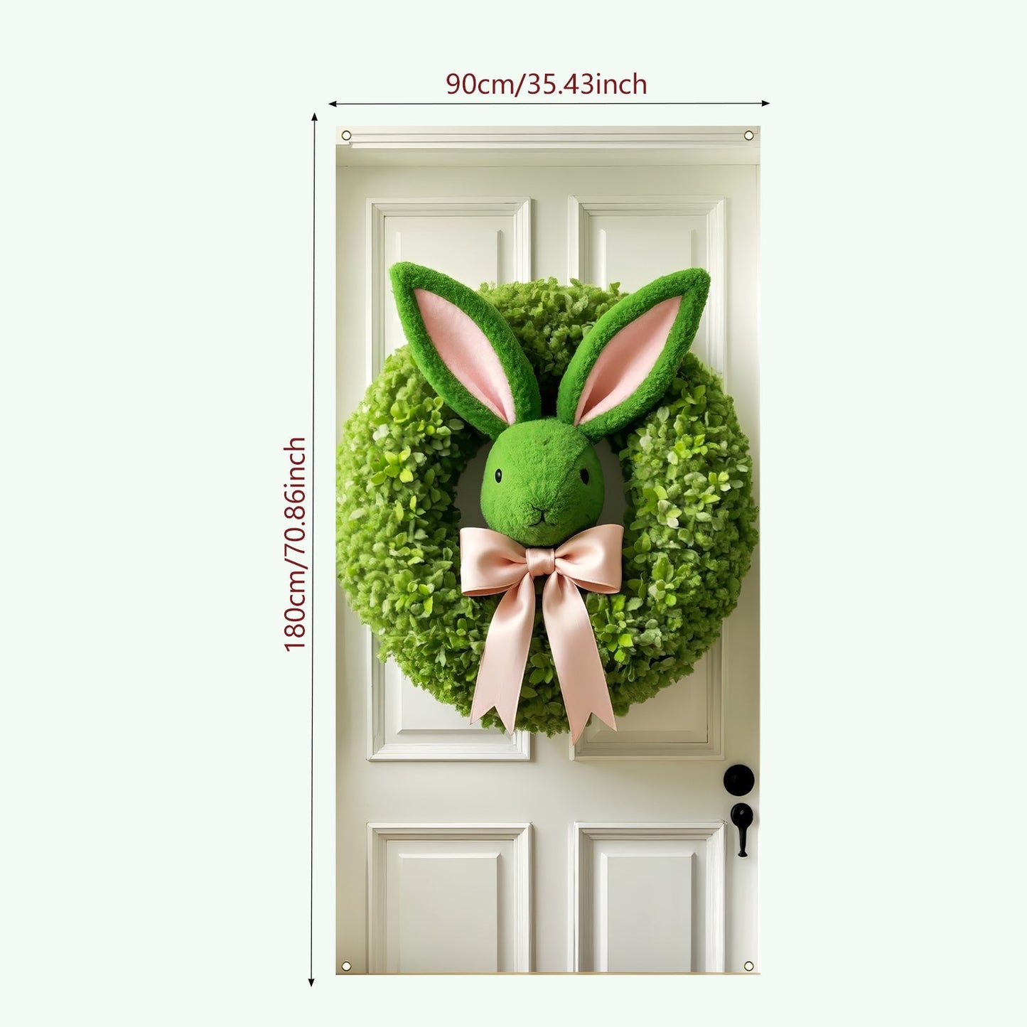 Easter Bunny Wreath Hanging Banner for Farmhouse Decor