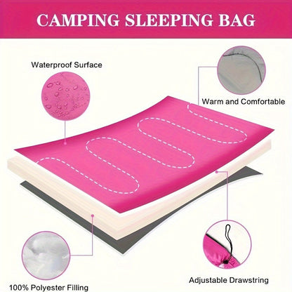 4-Season Lightweight Camping Sleeping Bag for Adults