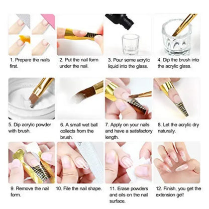 UV LED Nail Drill Kit Acrylic Nail Tips and drill Tools - Complete Manicure and Pedicure Set for Beginners