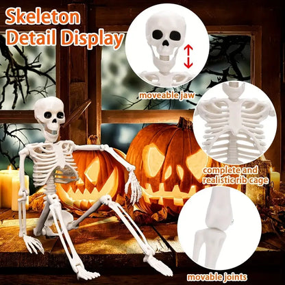 Set 3pcs 40.64cm Posable Halloween Skeleton Decorations Haunted Houses, Graveyards, and Indoor Outdoor