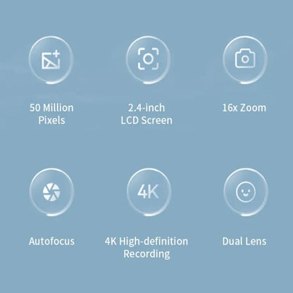 50MP 4K Digital Camera HD Selfie Travel Camera