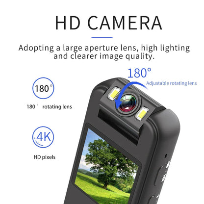 4K HD Camcorder Night Vision Law Enforcement Recorder