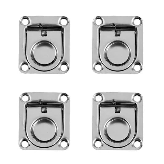 4Pcs Stainless Steel Boat Recessed Hatch Pull Handle