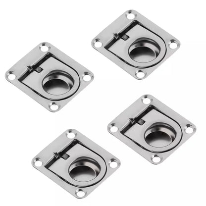 4Pcs Stainless Steel Boat Recessed Hatch Pull Handle