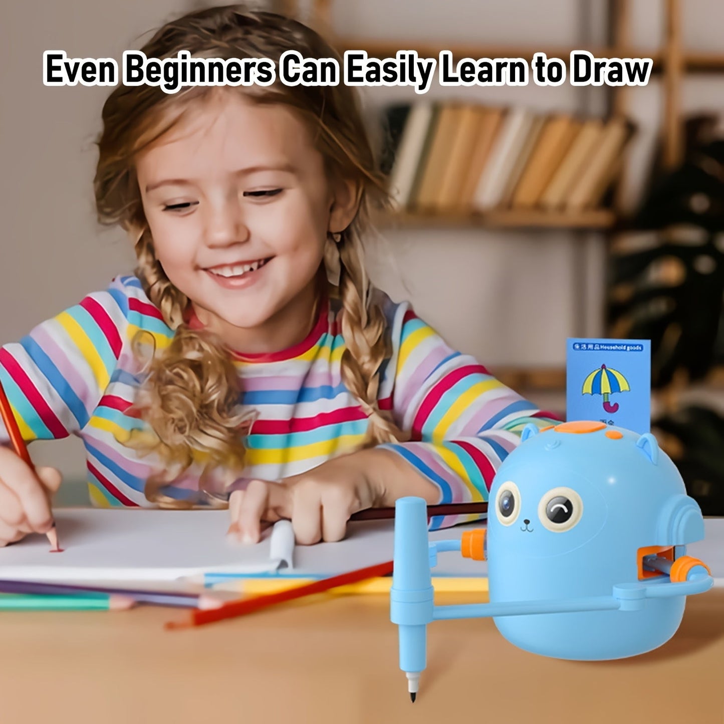 Interactive Drawing Robot for Kids with 100 Cards