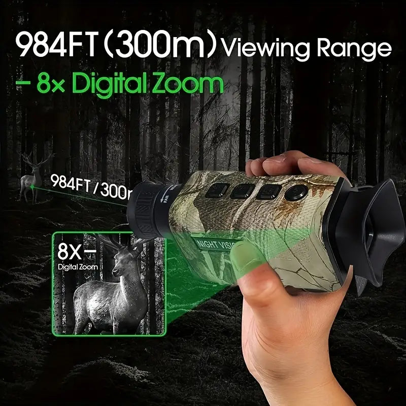Camo Night Vision Monocular - 8X Digital Infrared Telescope