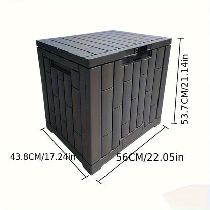 Outdoor Storage Box Lockable Plastic Deck Organizer