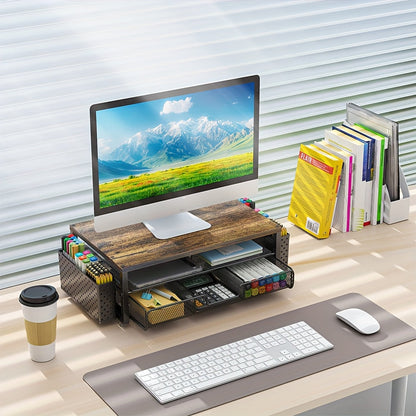 Monitor Stand Metal with Drawer & Holder (2-Tier)