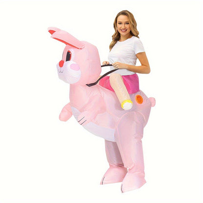 Fun Ride-On Animal Theme Inflatable Bunny Costume
