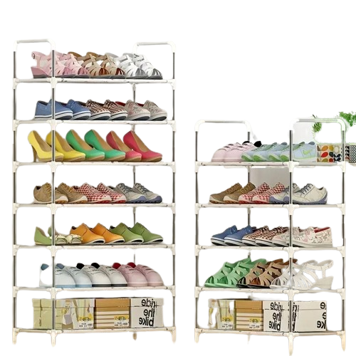 The Multi-Layer Free Standing Shoe Rack brings organization to your shoe chaos