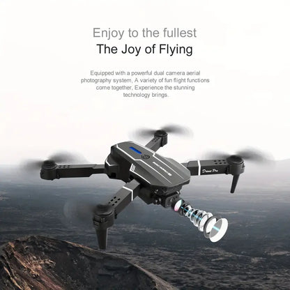 E88 Quadcopter UAV Drone with Dual HD Cameras - Black (HD Dual Camera)