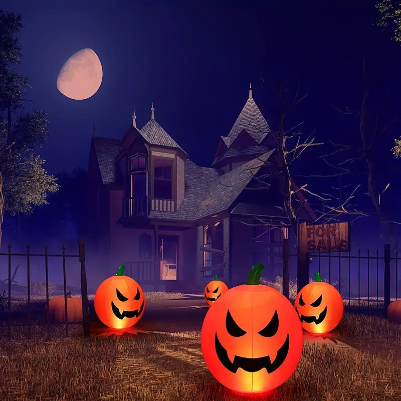 Remote Glow: Illuminated Inflatable Pumpkin