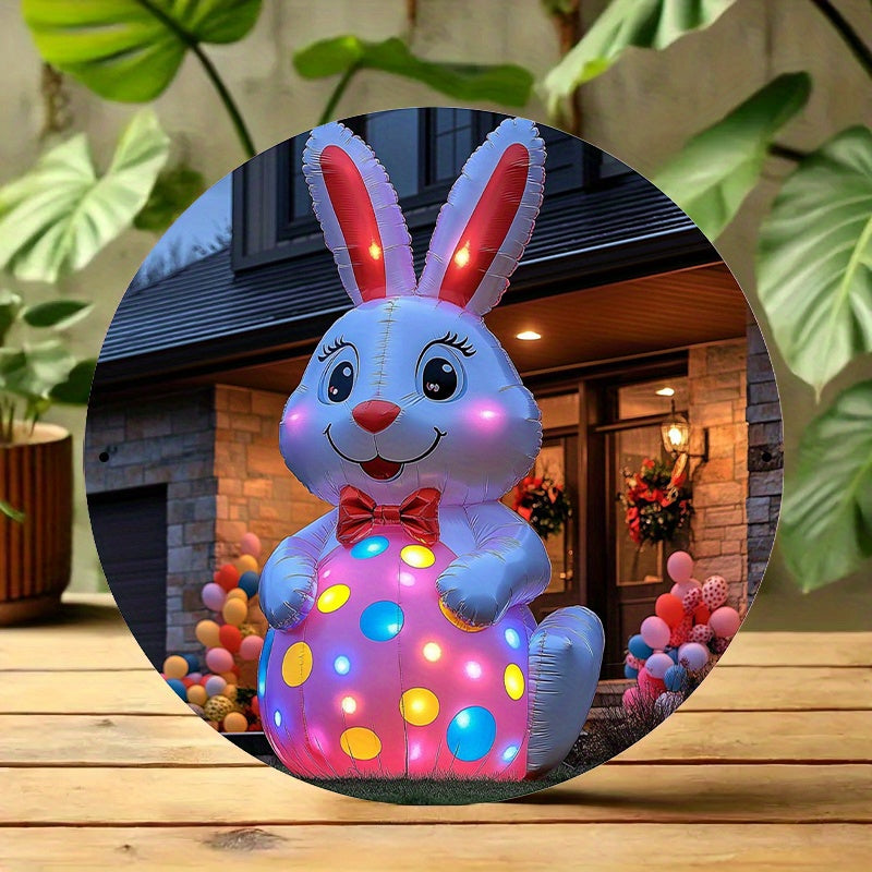 Polka-Dot Egg Inflatable Easter Bunny