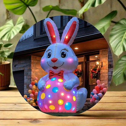 Polka-Dot Egg Inflatable Easter Bunny