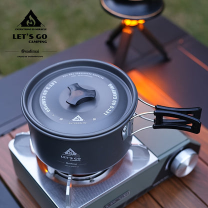 4pcs Aluminum Camping Cookware Set for Outdoor Cooking